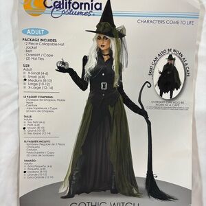 California Costumes Gothic Witch Kids Costume - Black and Olive